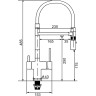 Смеситель для кухни GAPPO G4397-89, оружейная сталь